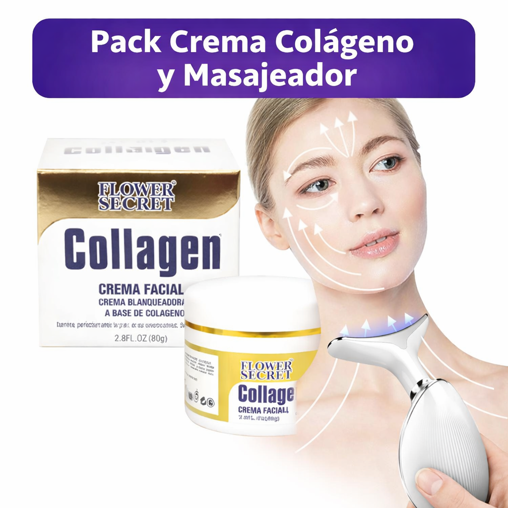 Pack Crema Colageno y masajeador Facial